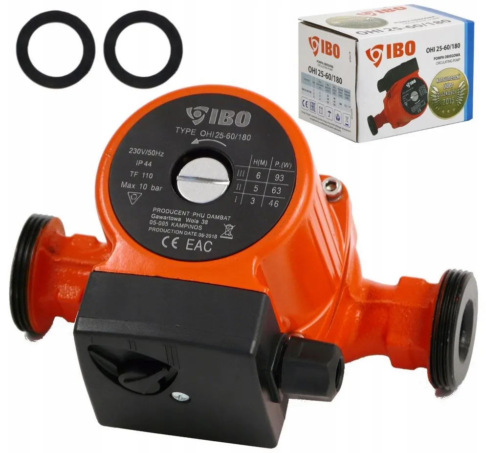 Pompa cyrkulacyjna obiegowa do pieca C.O. OHI 25-60/180 IBO