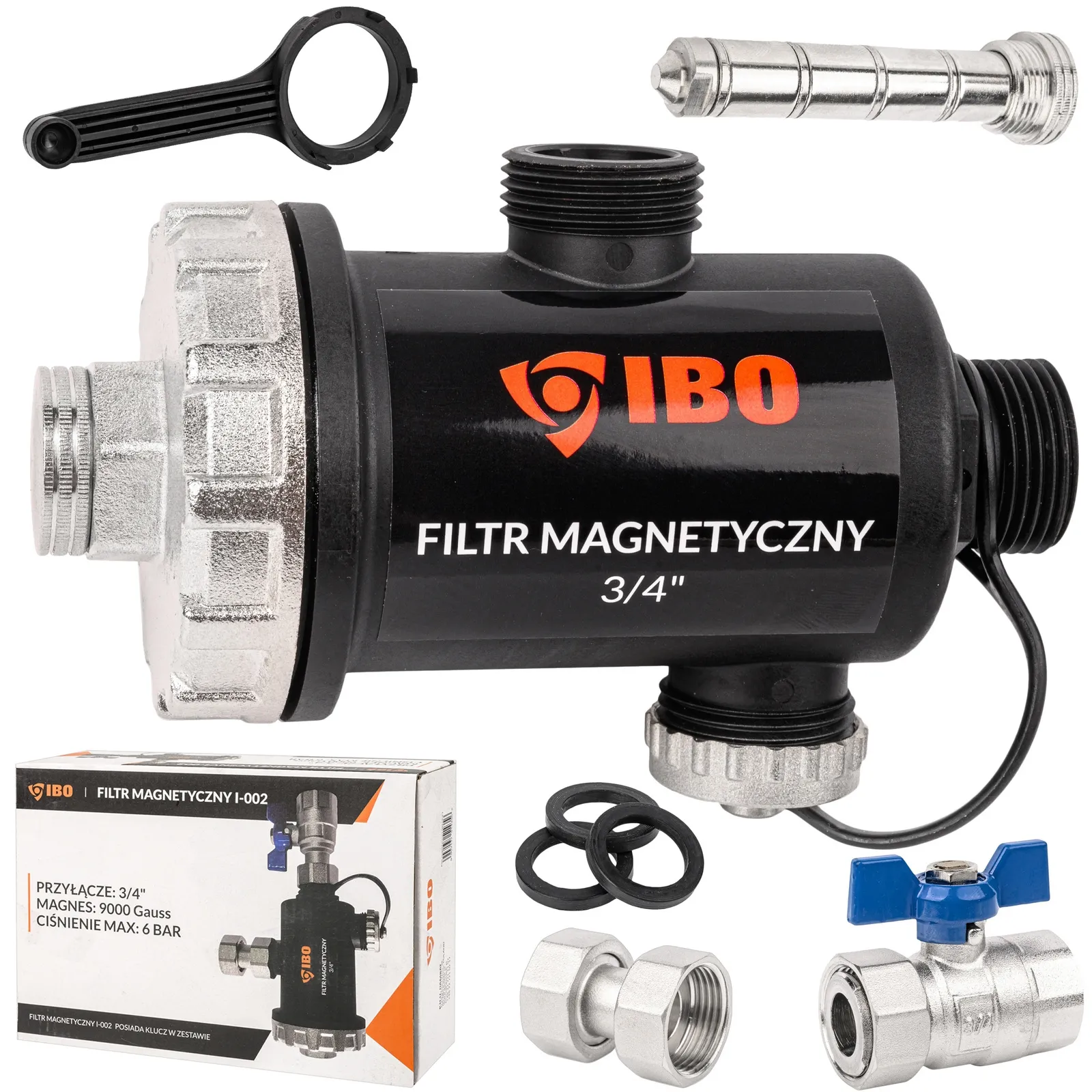 Filtr magnetyczny separator zanieczyszczeń I-002 3/4" IBO