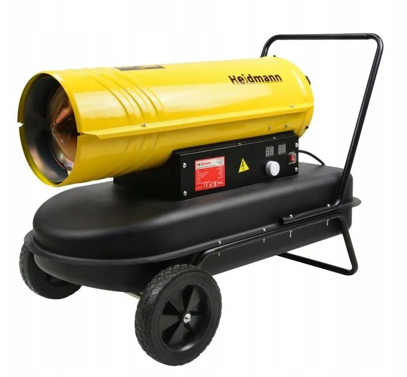 Nagrzewnica olejowa dmuchawa 25kW z termostatem HEIDMANN