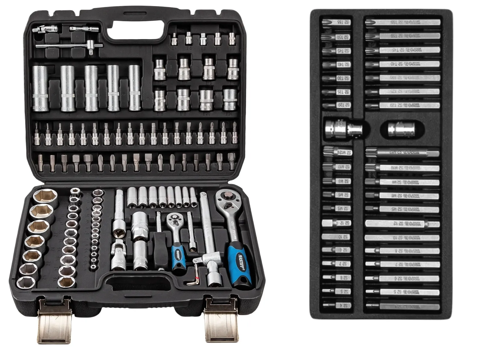 Zestaw kluczy nasadowych 108szt. + BITY 40el. klucze nasadowe