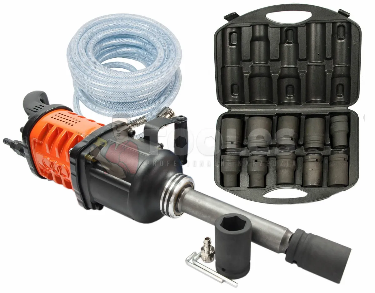 Klucz pneumatyczny udarowy do kół TIR 1" 5000Nm BJC + Nasadki