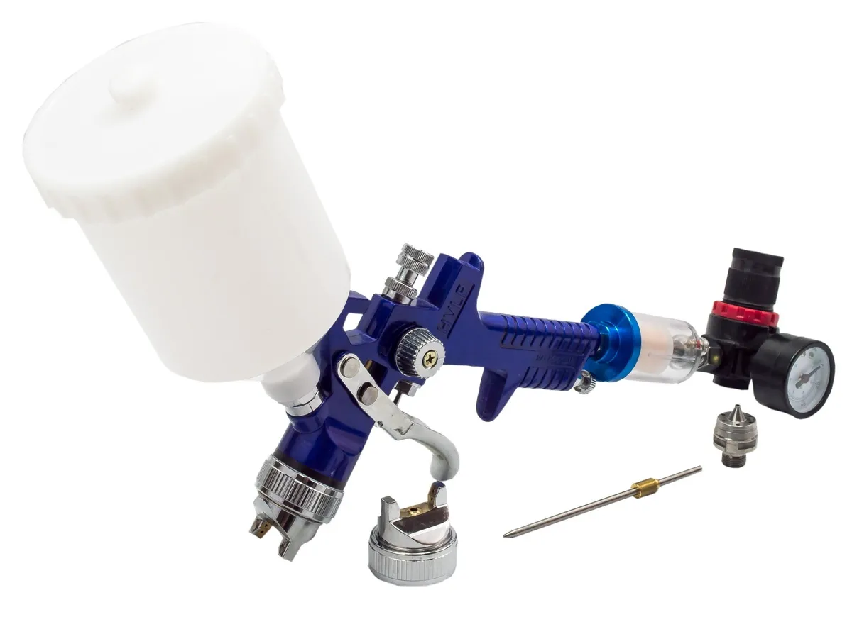 Pistolet Lakierniczy 3w1 HVLP 1.4 1.7 mm Reduktor Odwadniacz