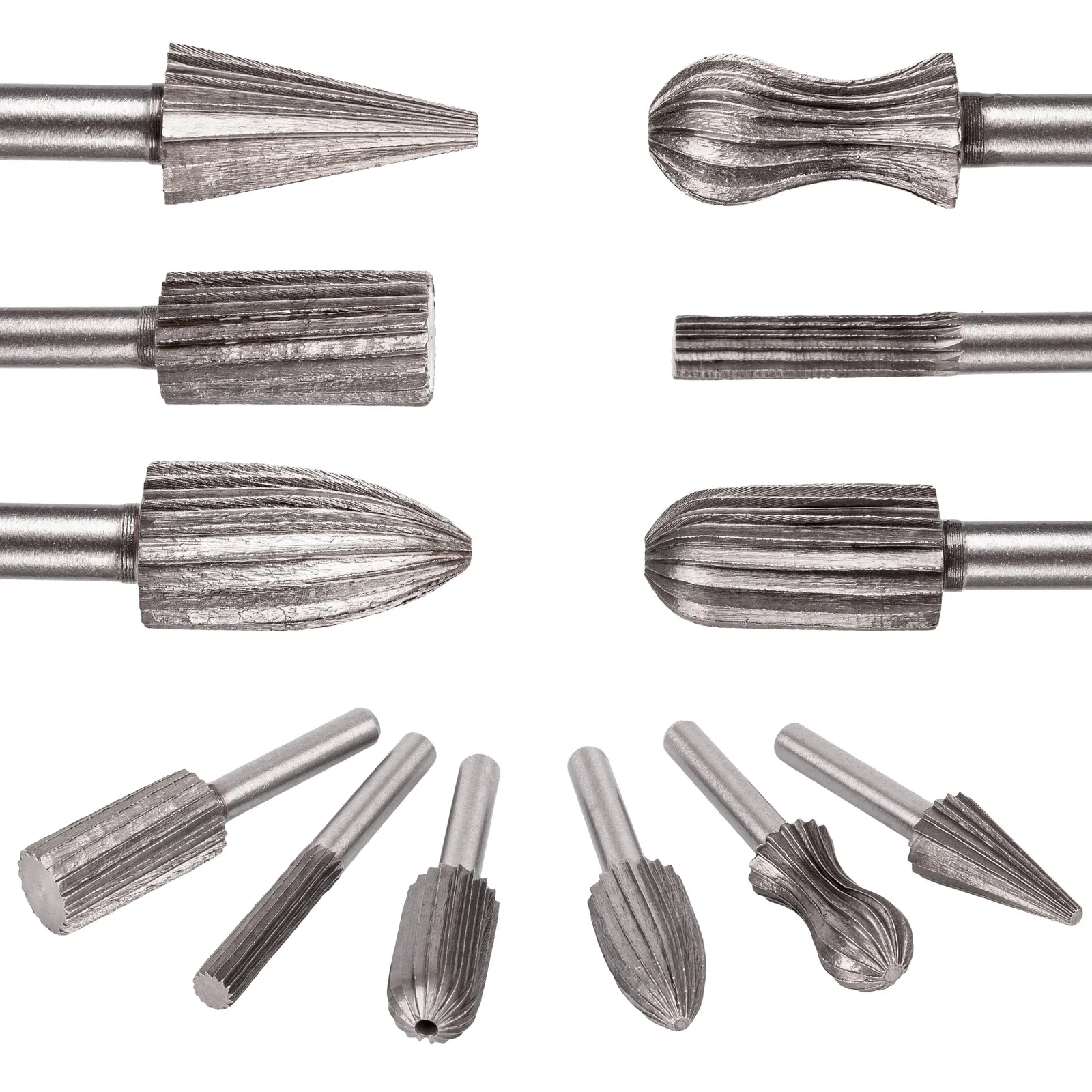 Frezy trzpieniowe HSS do metalu pilniki 6 szt. FALON-TECH