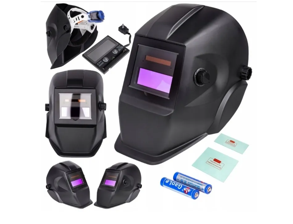 Maska spawalnicza przyłbica samościemniająca 80 czarna (2 filtry)