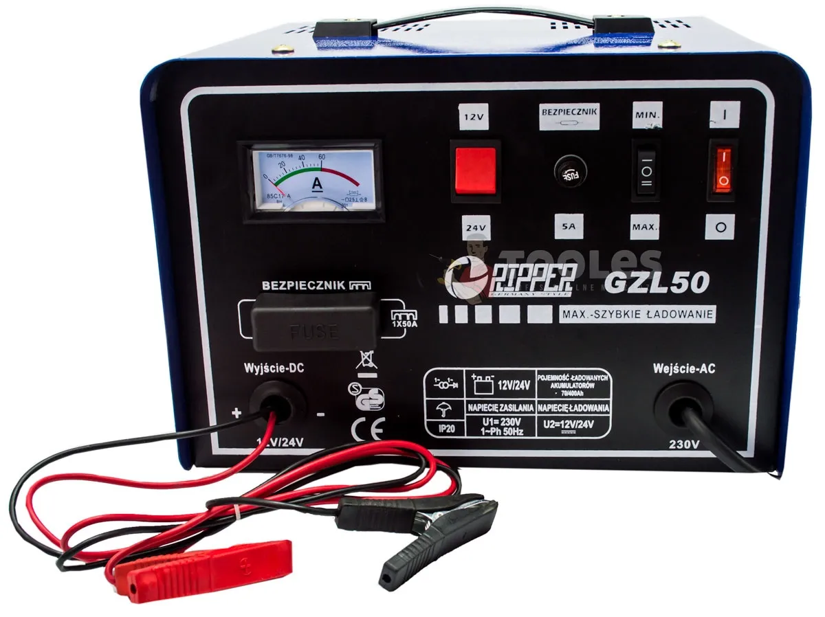 Prostownik z Funkcją Szybkiego Ładowania GZL-50 50A 12V/24V MAR-POL