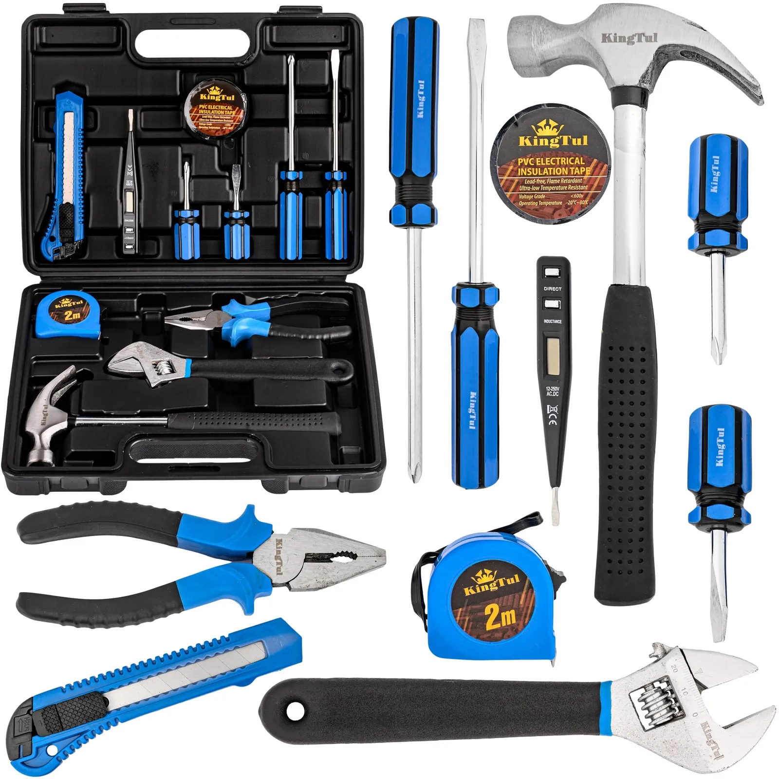 Zestaw narzędziowy 12 el w praktycznej walizce KINGTUL