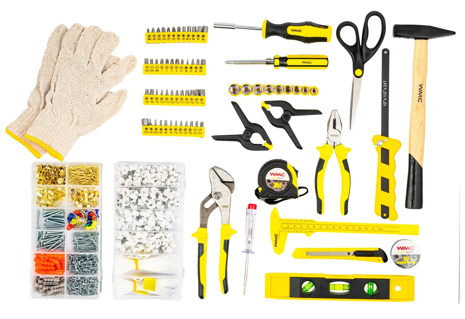 Zestaw narzędziowy 1200 elementów + stołek udźwig 150 kg WMC