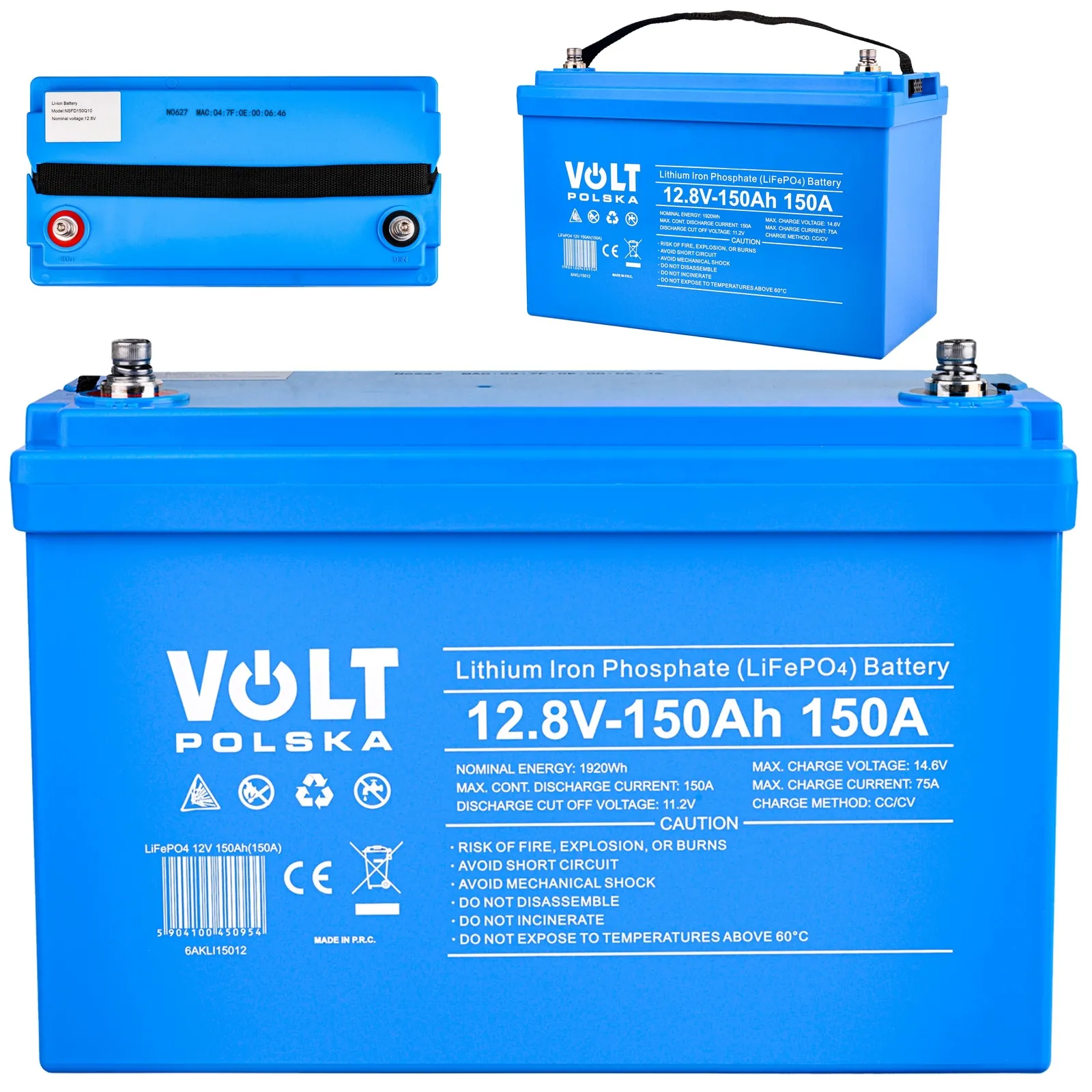 Akumulator LiFePo4 150Ah 150A 12V BMS + Bluetooth VOLT POLSKA