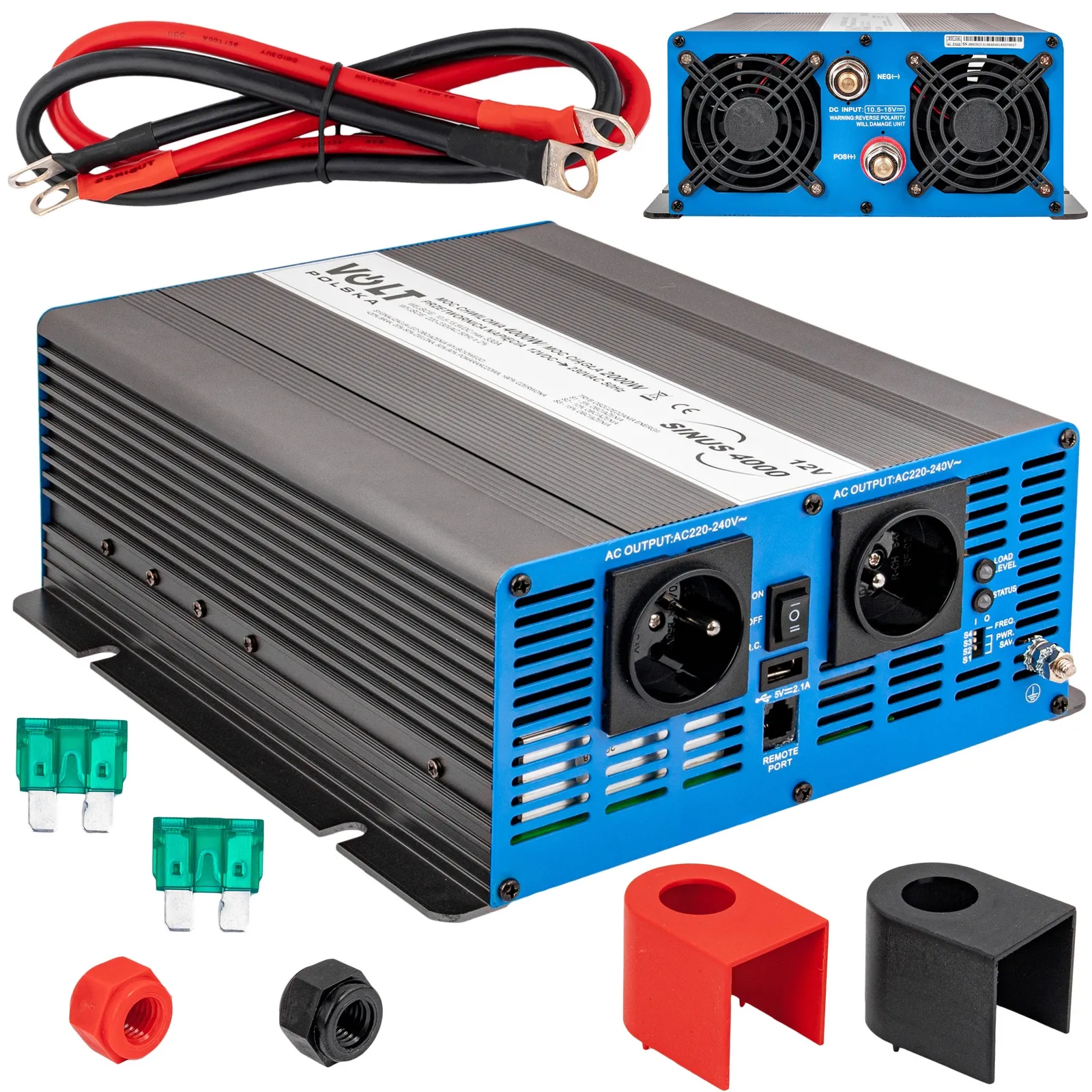 Przetwornica napięcia prądu SINUS 4000 (24V/230V 2000/4000W) VOLT POLSKA