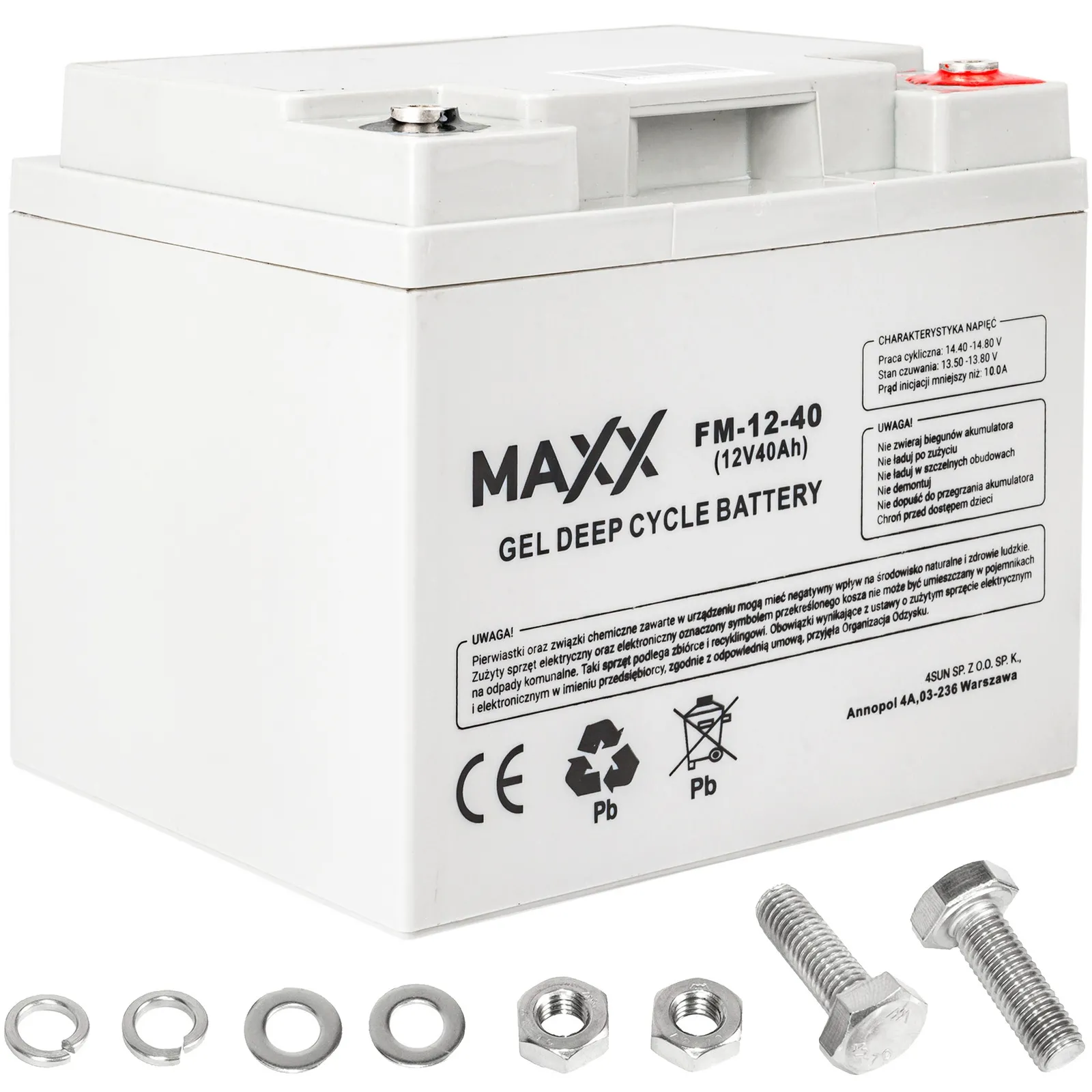 Akumulator żelowy DEEP CYCLE MAXX 40Ah 12V