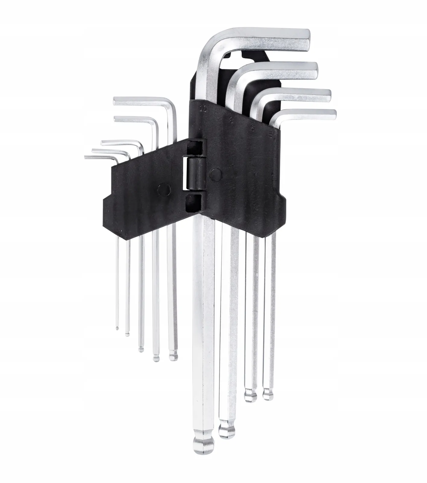 Klucze imbusowe imbus z kulką 1,5-10 mm CRV 9 sztuk SILVER