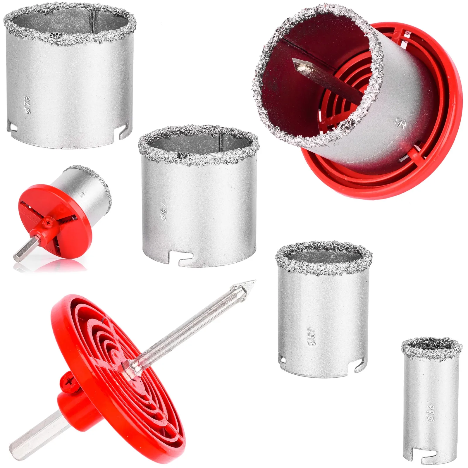 Otwornice wolframowe do glazury betonu 4 elementy SILVER