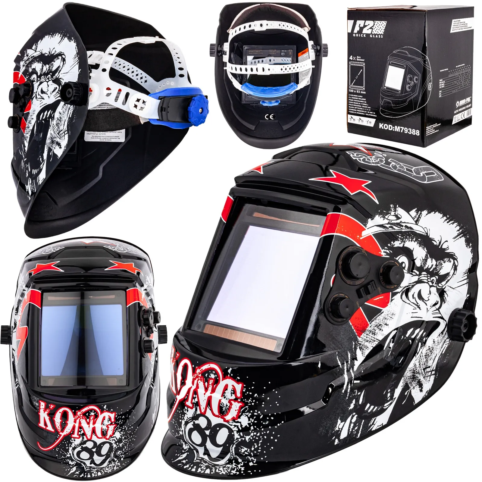 Maska spawalnicza przyłbica samościemniająca F2 QUICK GLASS MAR-POL