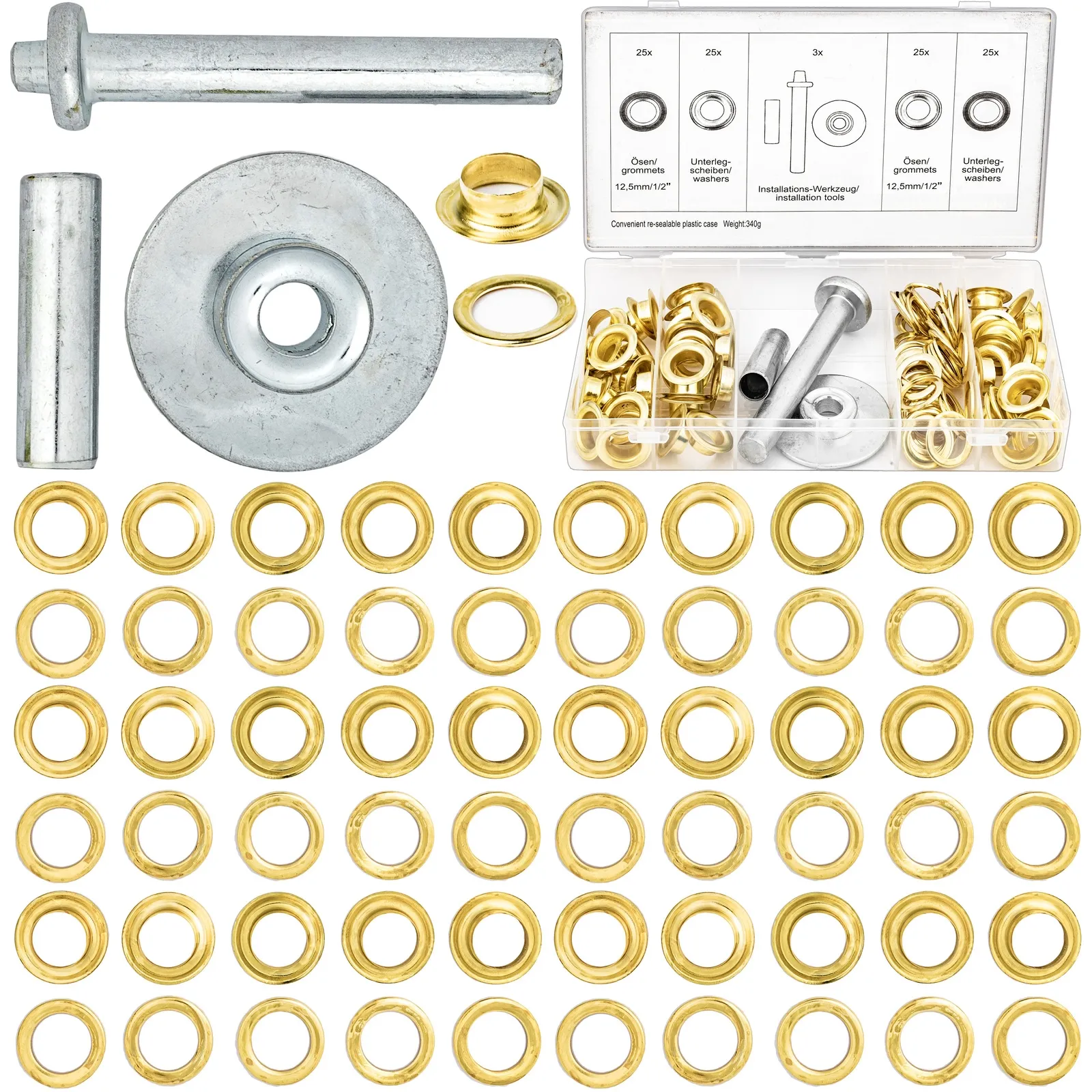 Oczka kaletnicze 103 sztuki 12,5mm FORSAGE