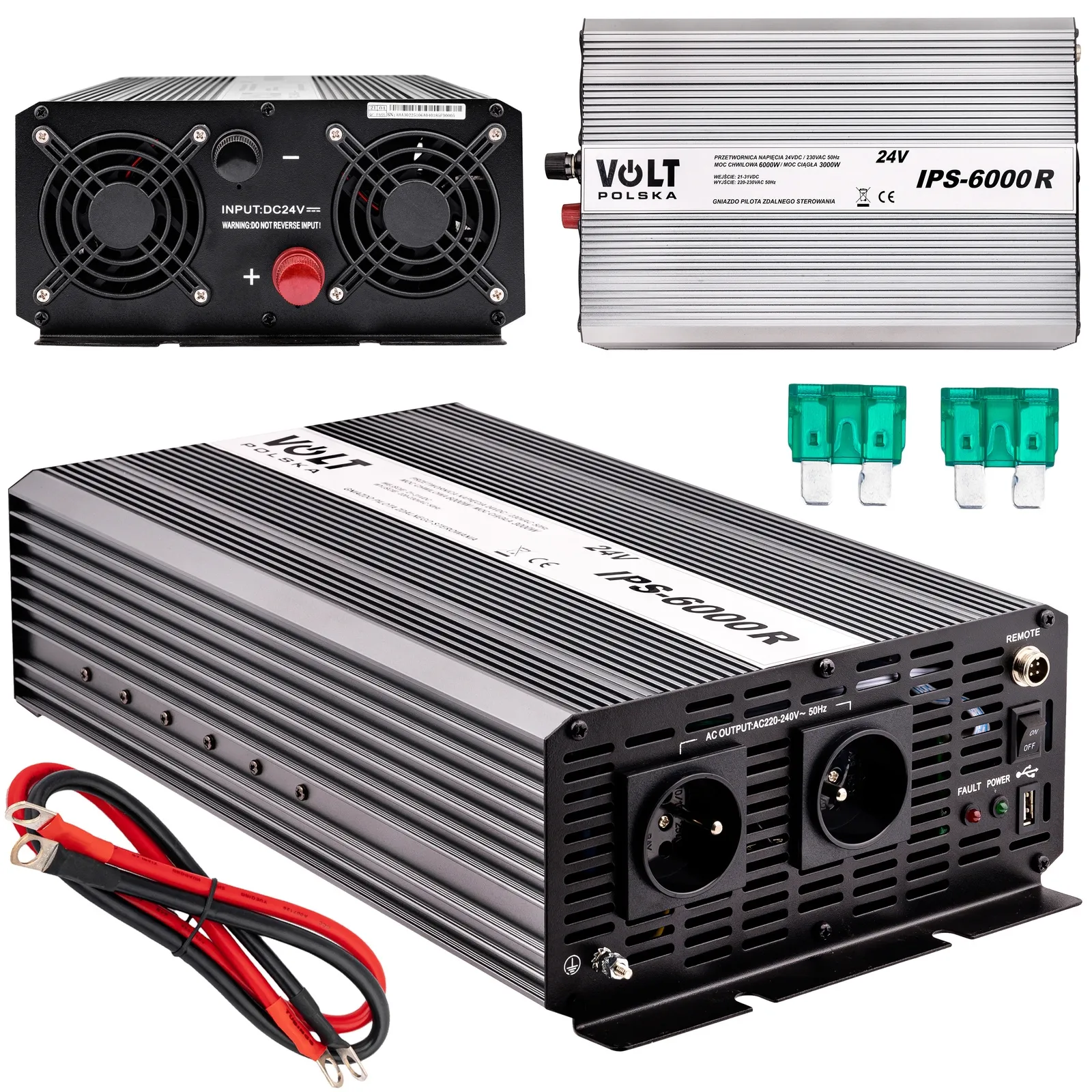 Przetwornica samochodowa IPS-6000R 24V/230V 3000/6000W VOLT POLSKA