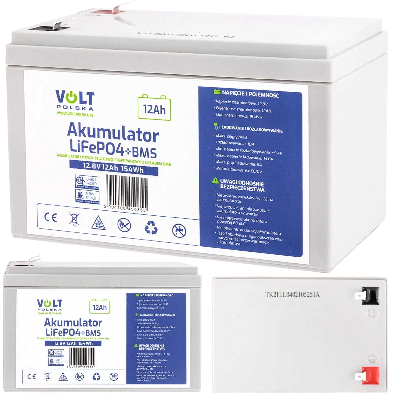 Akumulator LiFePo4 12Ah 10A 12V BMS VOLT POLSKA