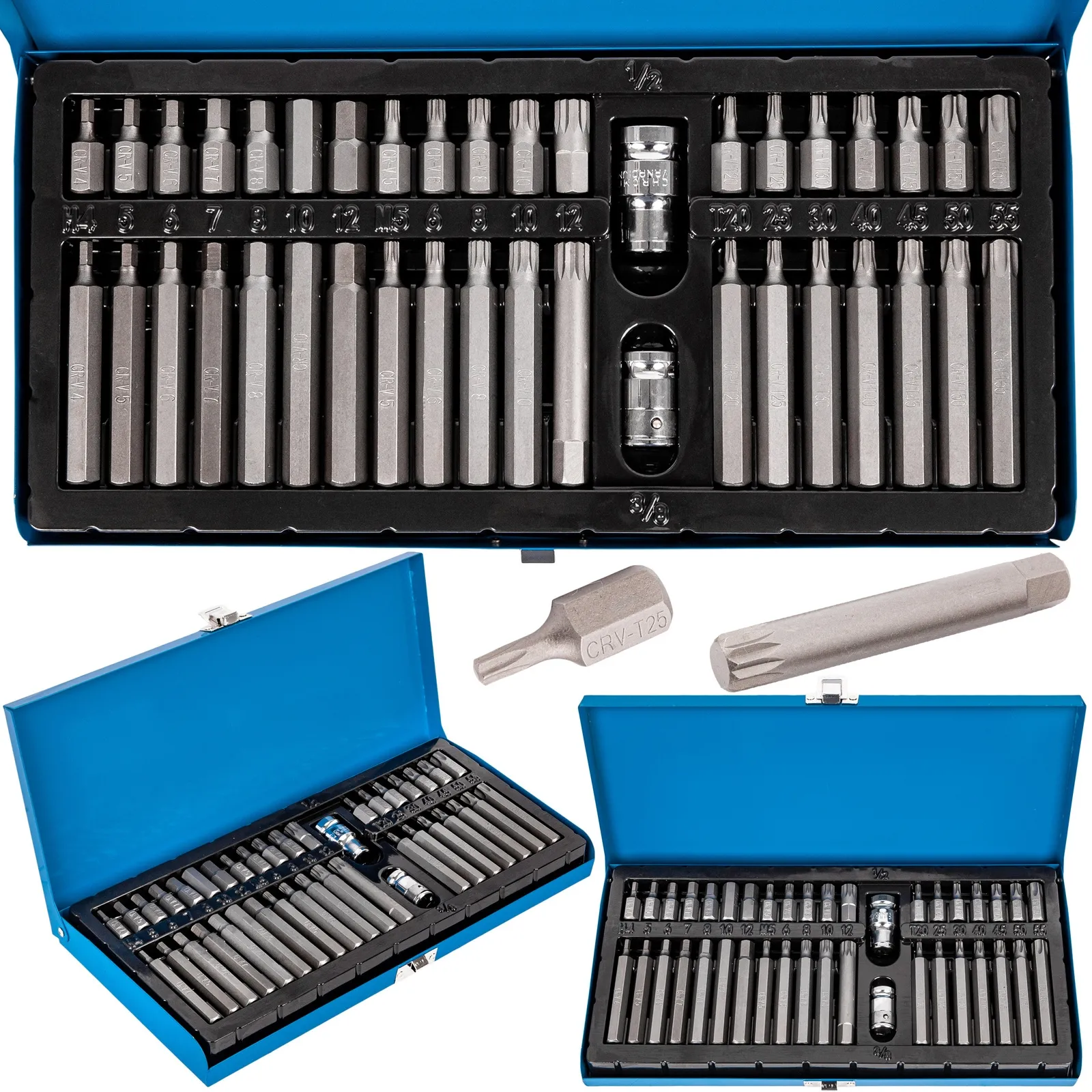 Zestaw bitów bity torx hex spline 40 sztuk walizka MAR-POL