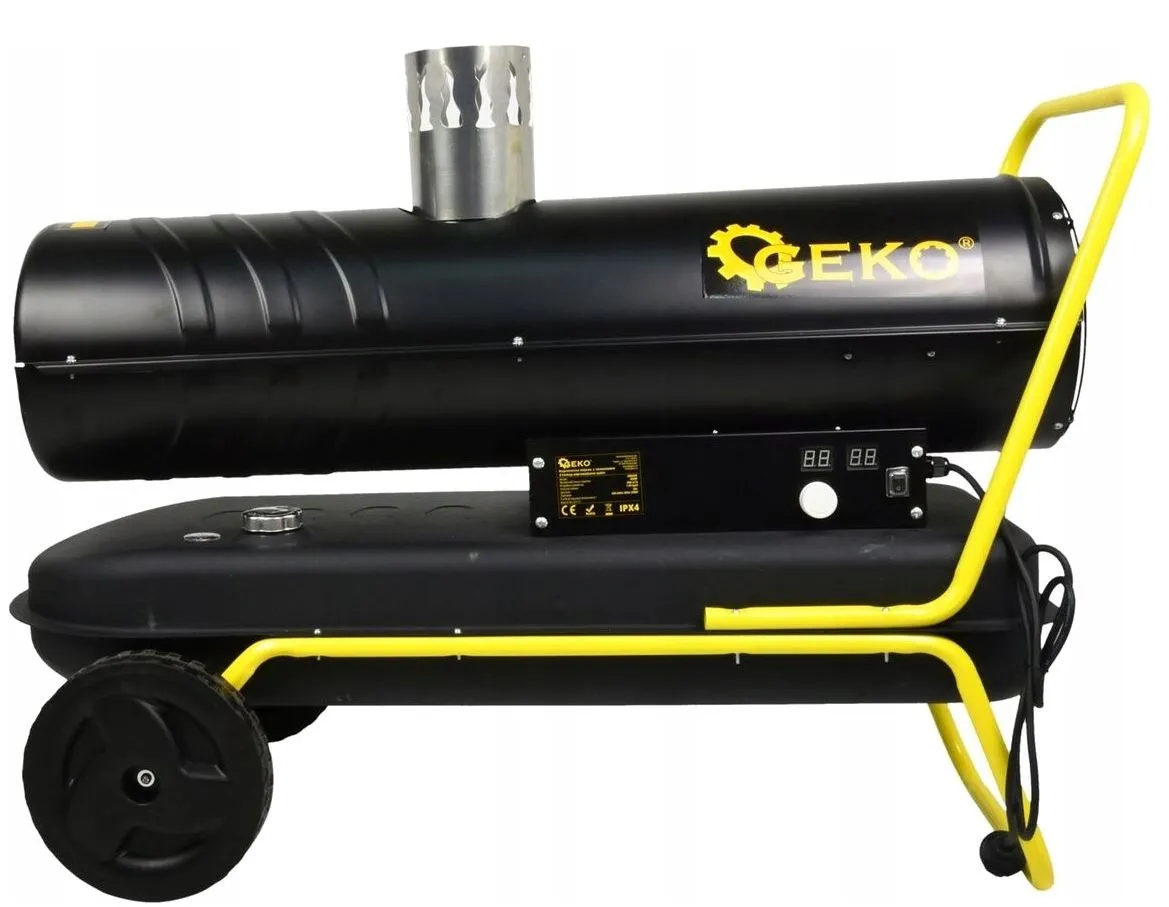 Nagrzewnica olejowa z termostatem LCD 40kW (odprowadzanie spalin) GEKO