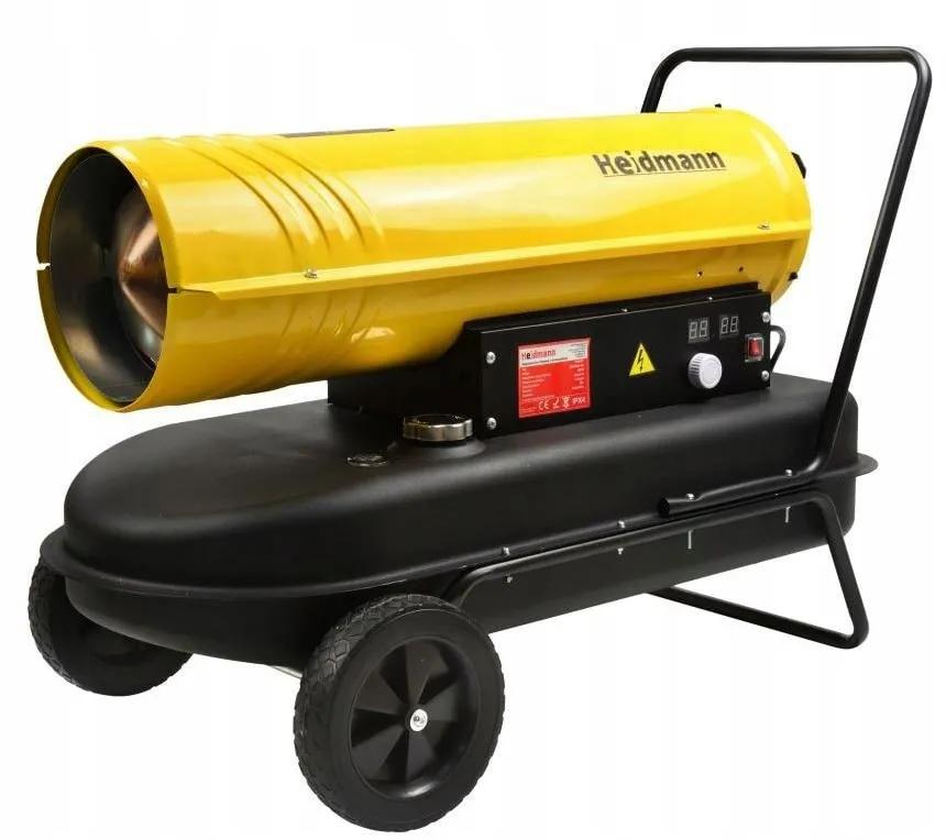 Nagrzewnica olejowa dmuchawa 40kW z termostatem HEIDMANN