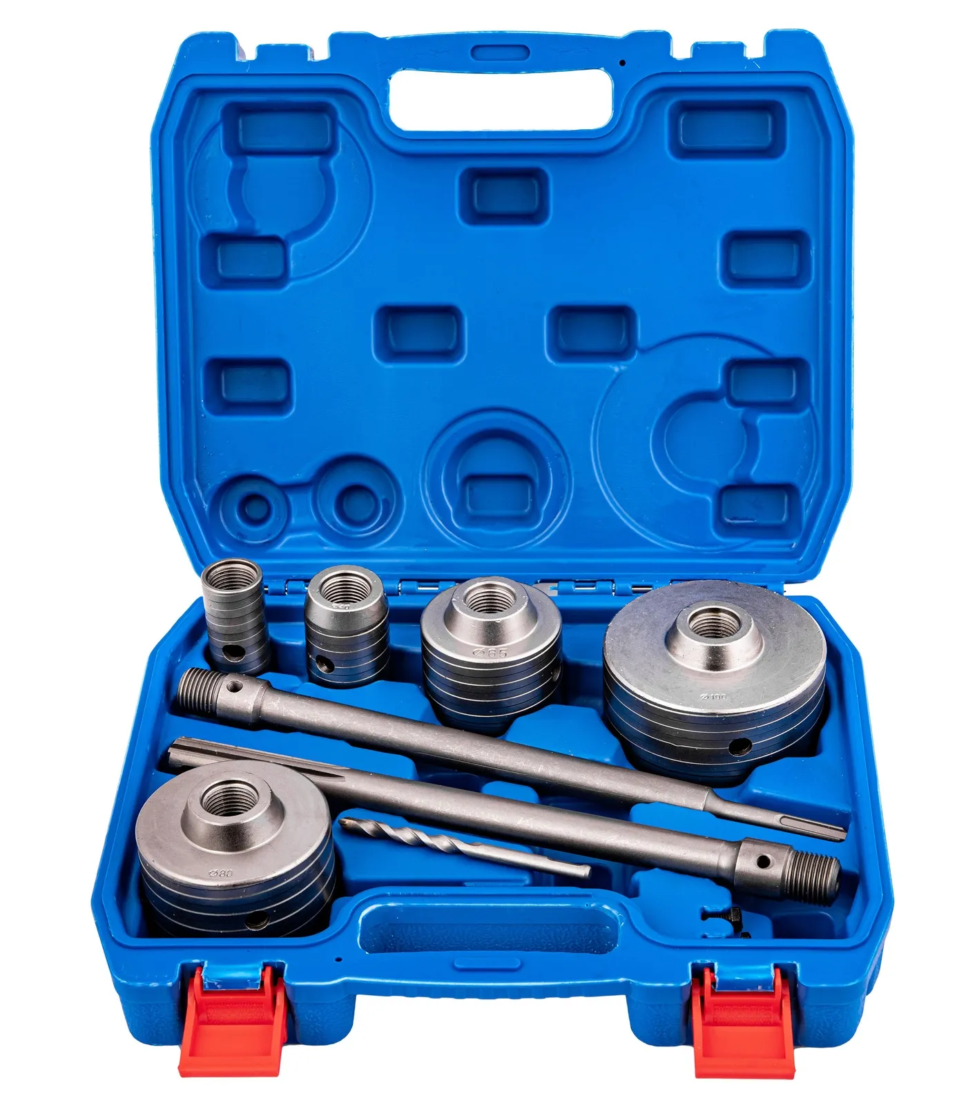 Frezy do muru otwornice z widią do betonu zestaw 9el otwornice 30-100 mm Adaptery SDS+ SDS MAX FALON-TECH