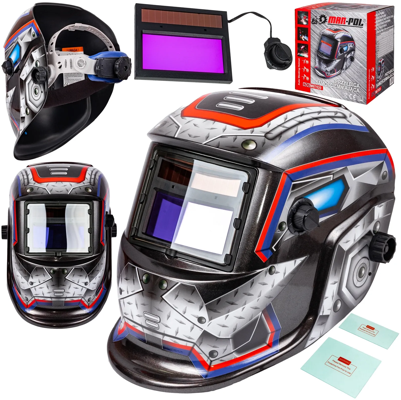 Maska spawalnicza przyłbica samościemniająca Techno Zbroja MAR-POL