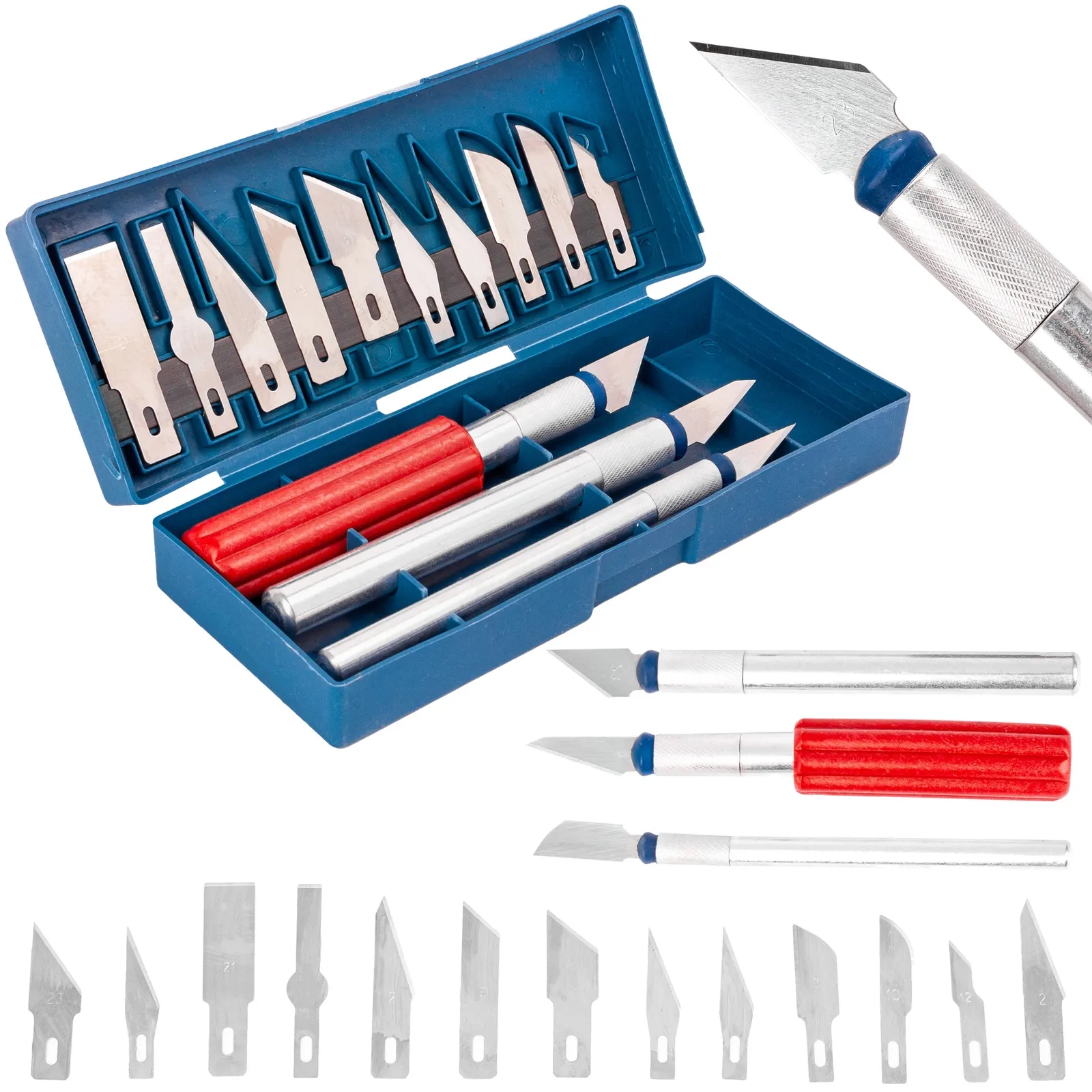 Skalpele zestaw 13 ostrzy metal GEKO