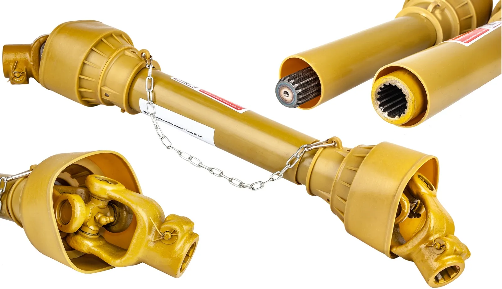 Wałek przekaźnika mocy do ciągnika frezowany 75 cm GEKO