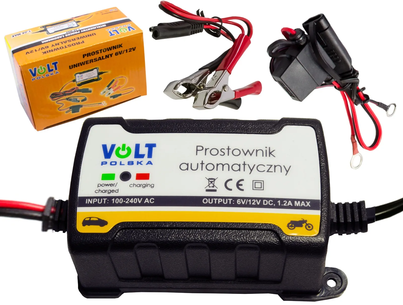 Prostownik ładowarka do akumulatora 6-12V 1.2A AUTO VOLT POLSKA
