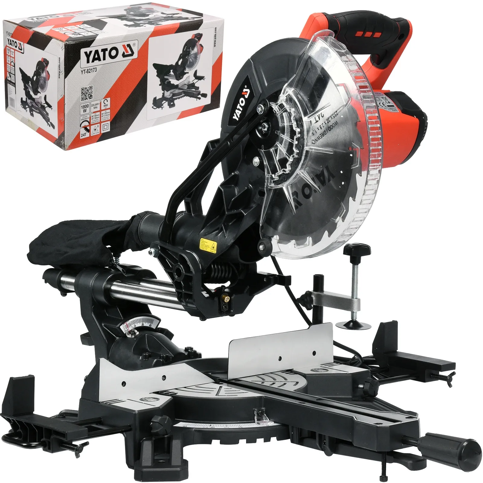 Piła ukośna ukośnica z laserem precyzyjna 255mm 1800W YATO