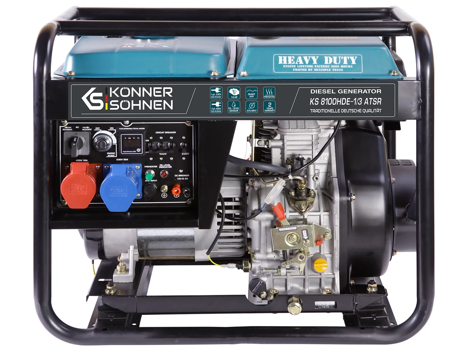 Agregat generator prądu diesel KS 8100HDE 1/3 ASTR 6500w Könner & Söhnen KS