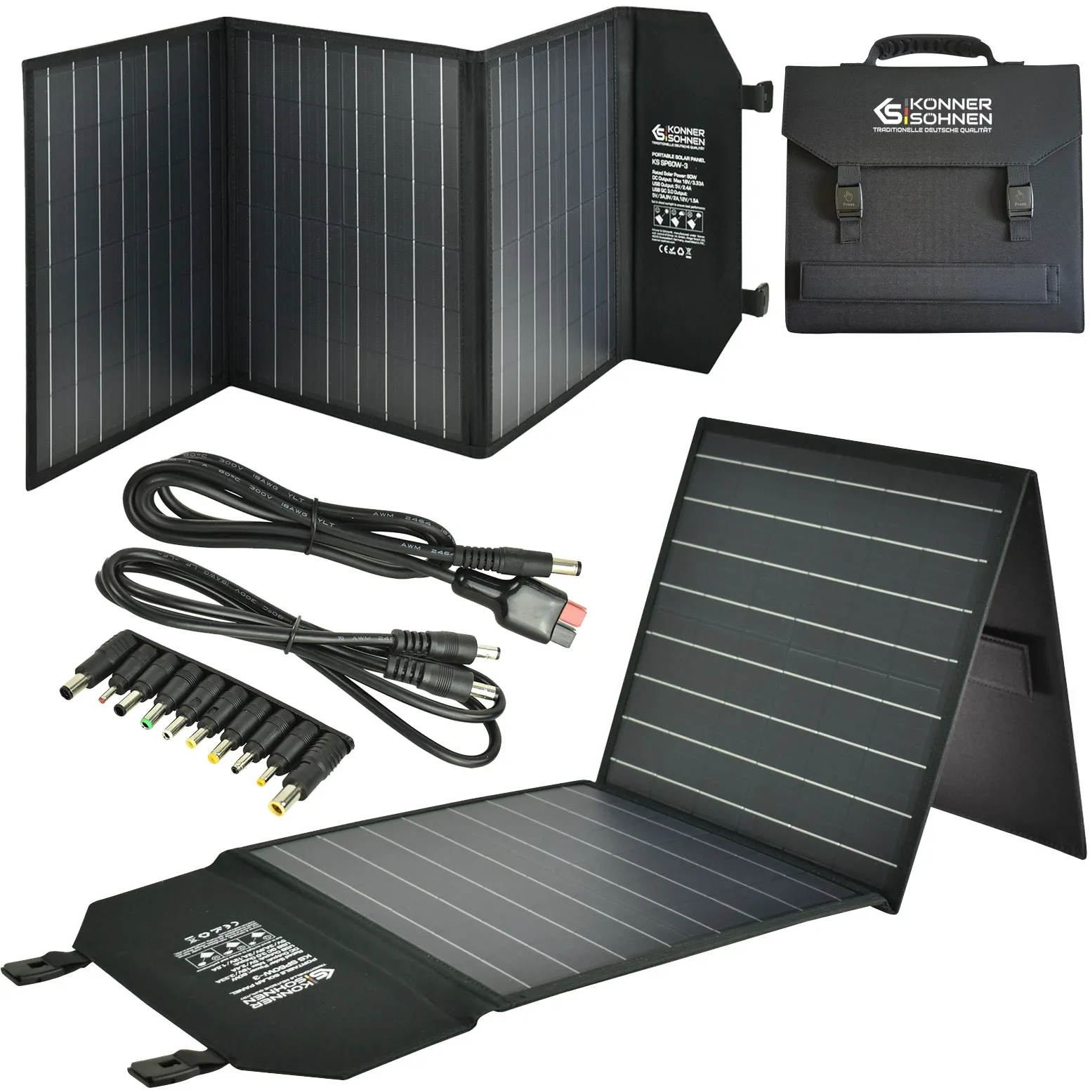Przenośny panel solarny travel 60W KS SP60W-3 USB SKŁADANY Könner&Söhnen KS