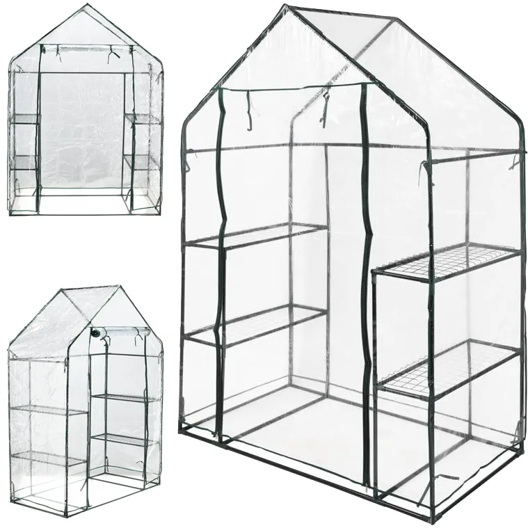 Tunel foliowy folia szklarnia ogrodowa 4 półki FLO YATO