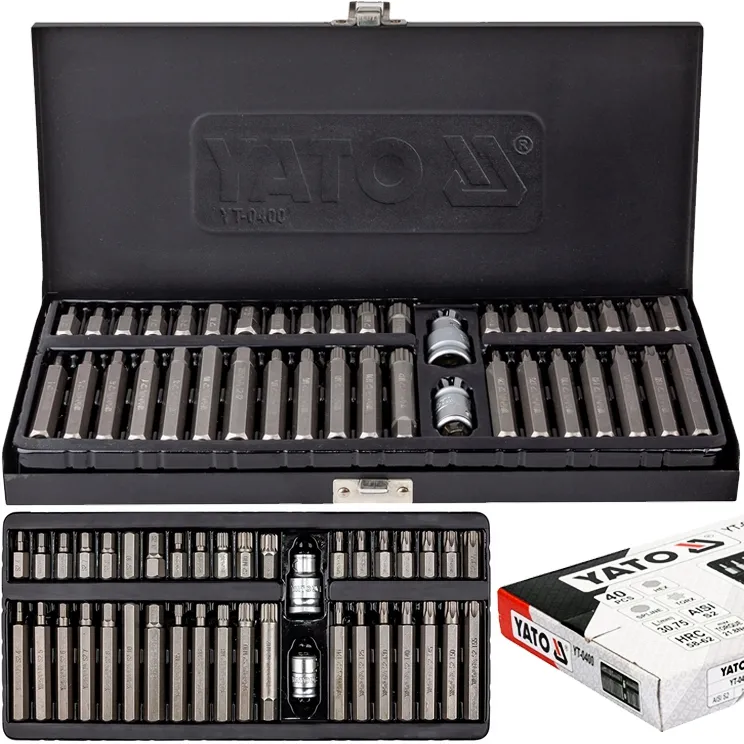 Zestaw bitó bity TORX HEX SPLINE 40 sztuk walizka YT-0400 YATO