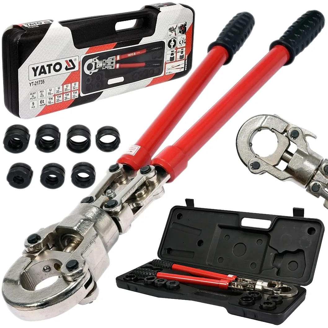 Zaciskarka hydrualiczna praska do rur PEX AL PRO + 8 głowic YT-21735 YATO