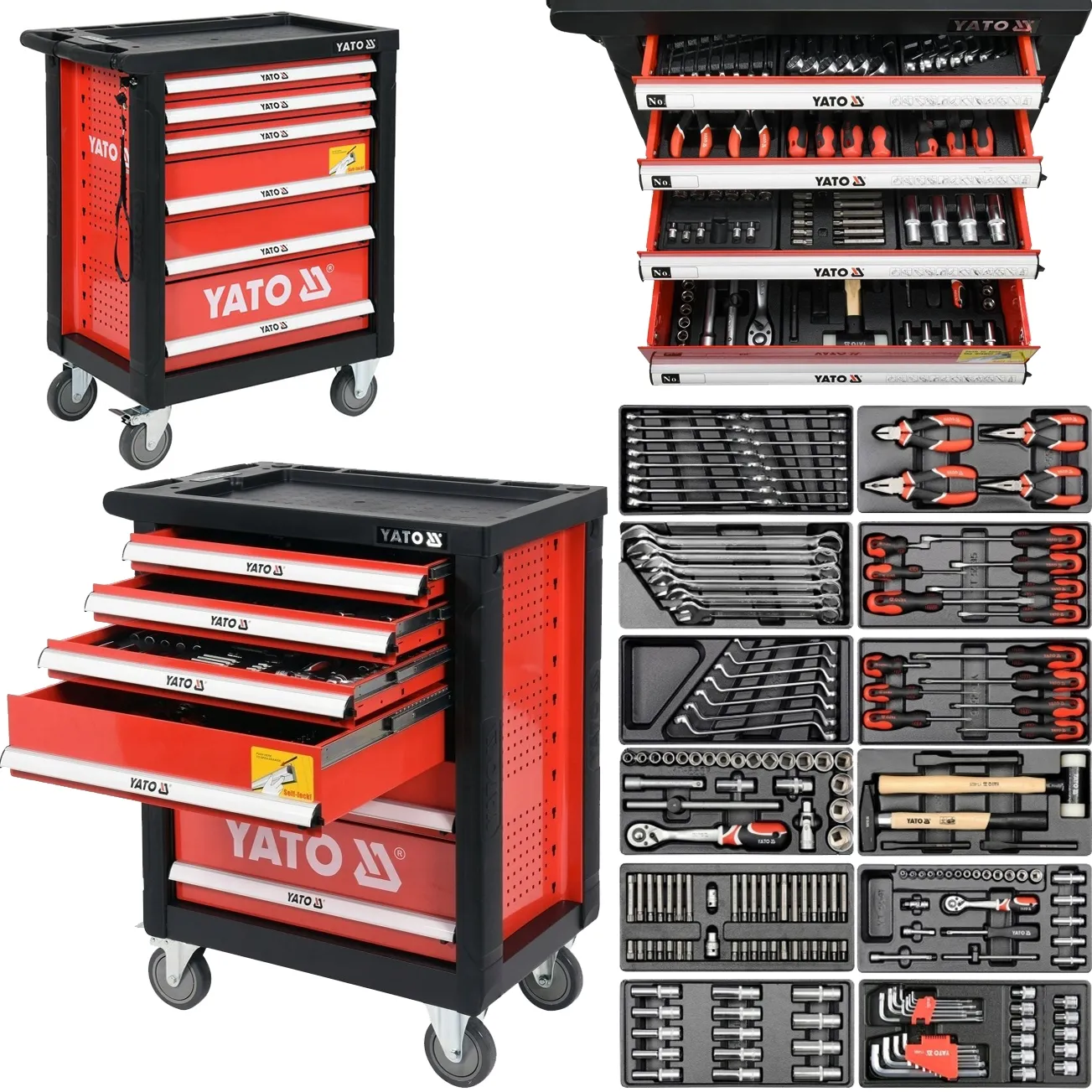 Szafka wózek warsztatowy 185 el YT-55307 YATO