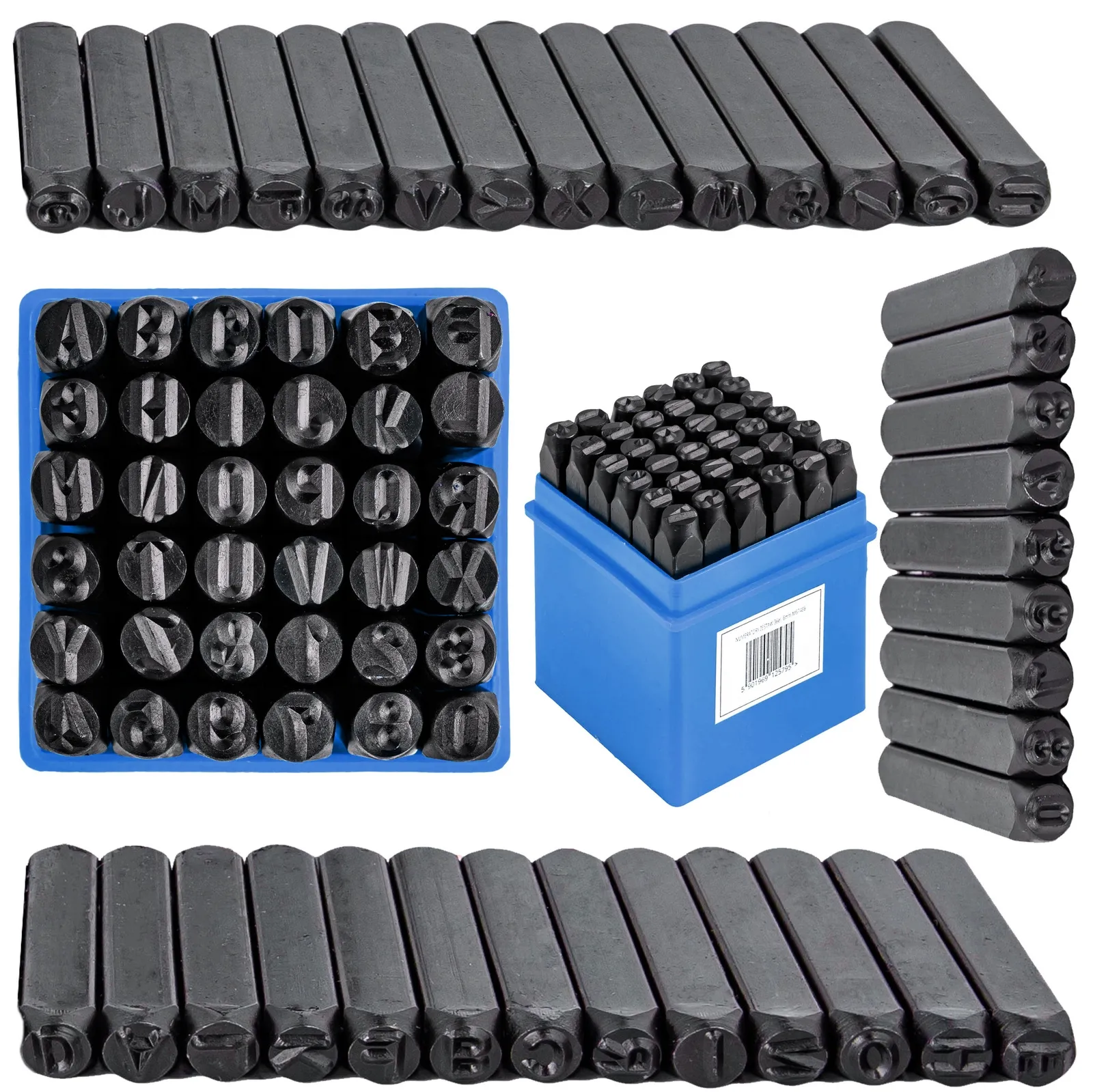 Znacznik numerator (cyfry + litery) 8 mm 36 elementów GEKO