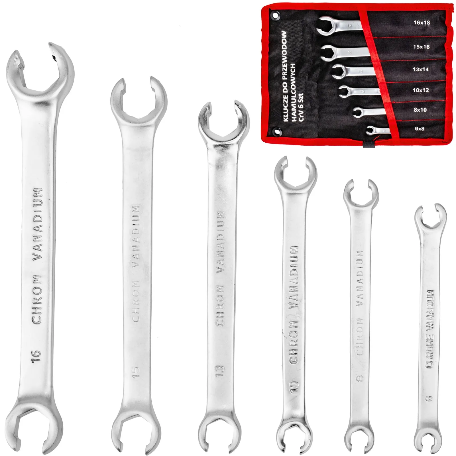 Klucze półotwarte do przewodów hamulcowych 6el 6-18 mm MAR-POL