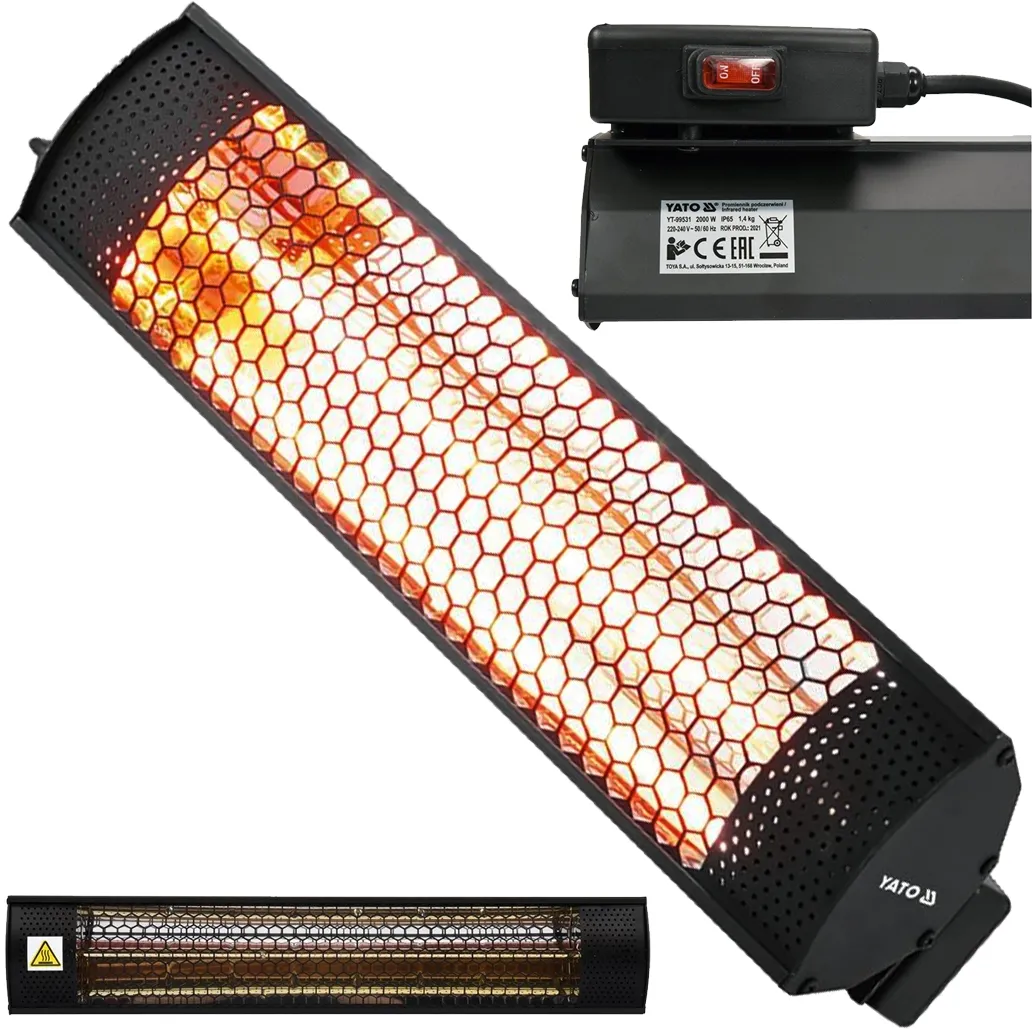 Promiennik podczerwieni złota lampa 2000W YATO