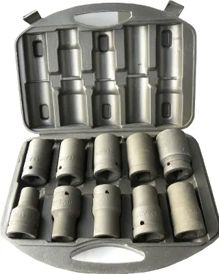 Nasadki udarowe CRV 1" 17-41 mm 10 sztuk GEKO