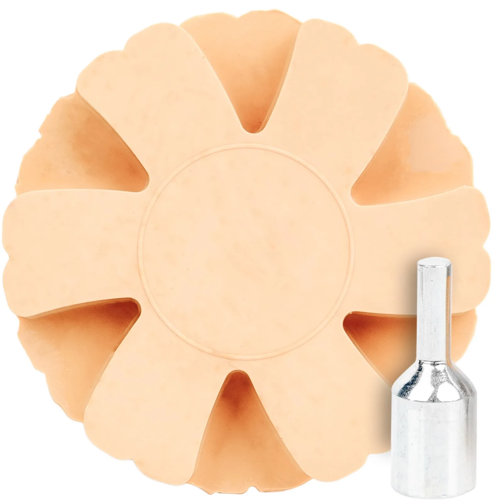 Krążek gumowy do usuwania kleju naklejek felg adapter na wiertarkę karbowana FALON-TECH