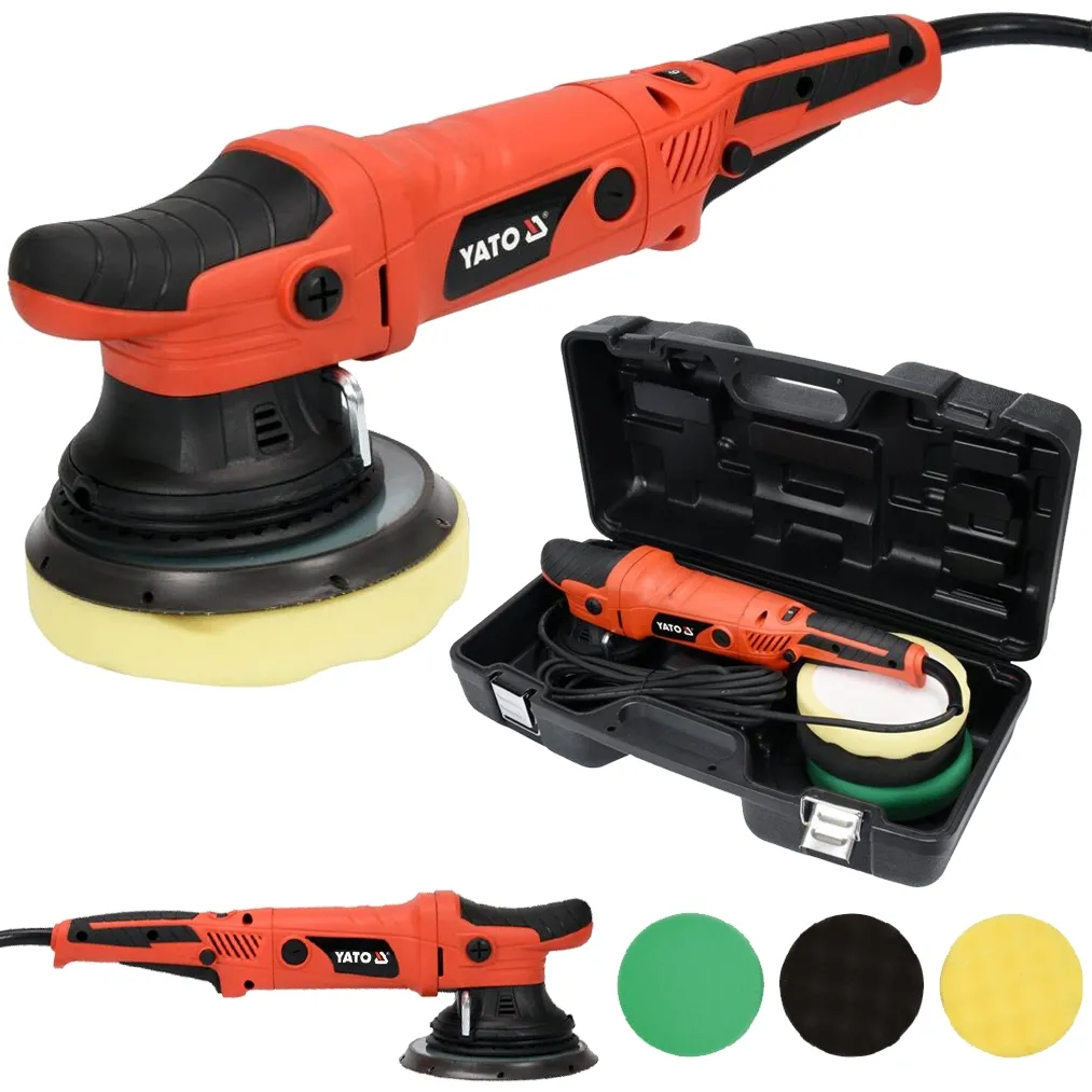 Polerka samochodowa mimośrodowa 720w 150mm + 3 krążki YT-82200 YATO