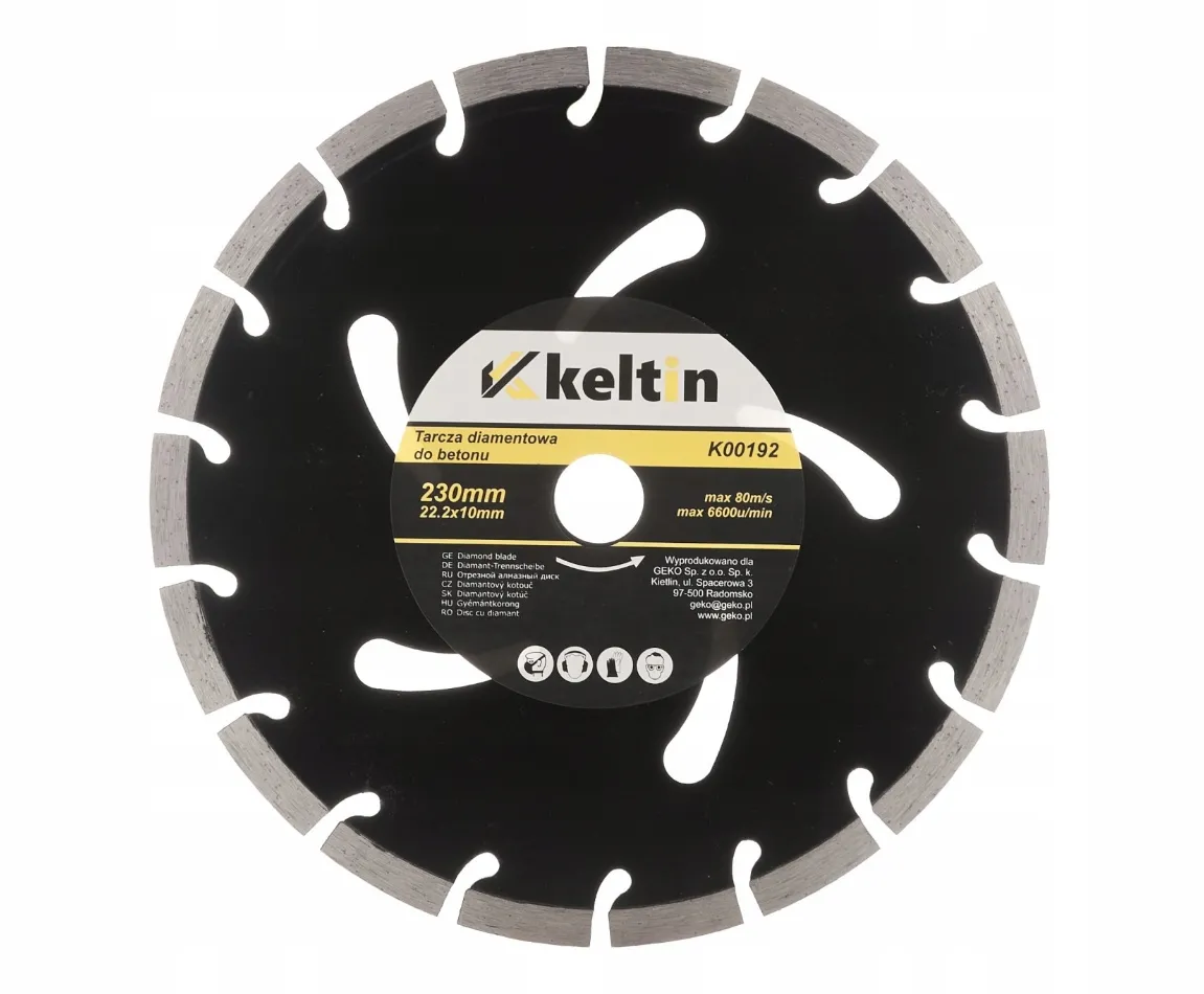 Tarcza diamentowa segmentowa 230mm betonu kostki GEKO