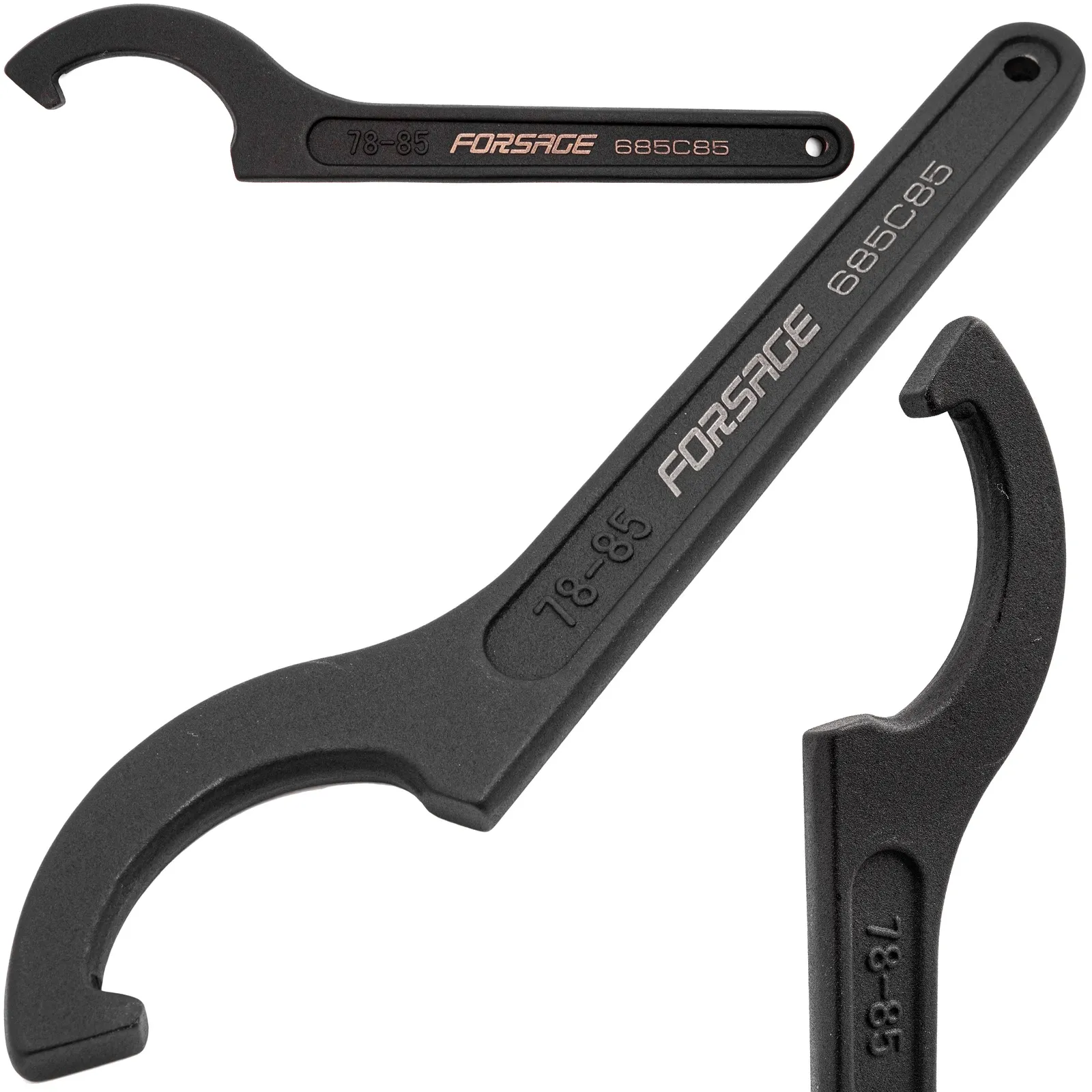 Klucz hakowy z noskiem do nakrętek 78-85 mm FORSAGE