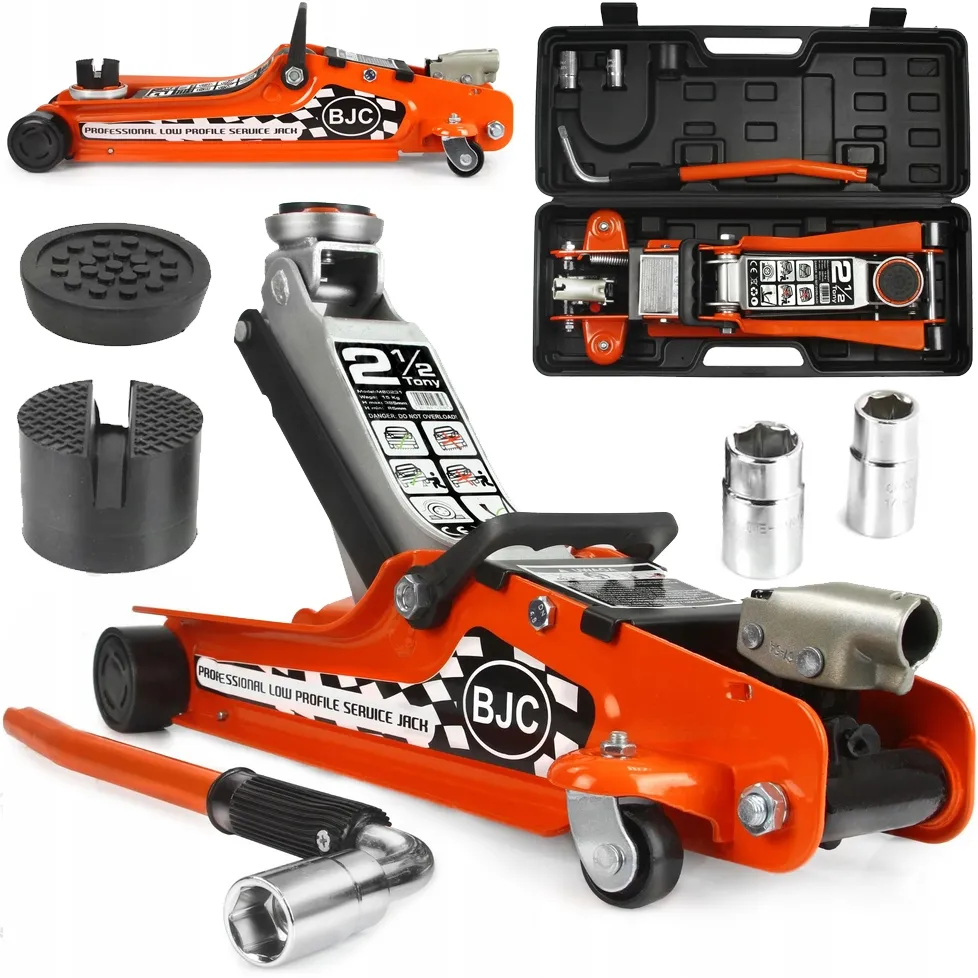 Podnośnik samochodowy niskoprofilowy lewarek żaba walizka 2,5 T BJC