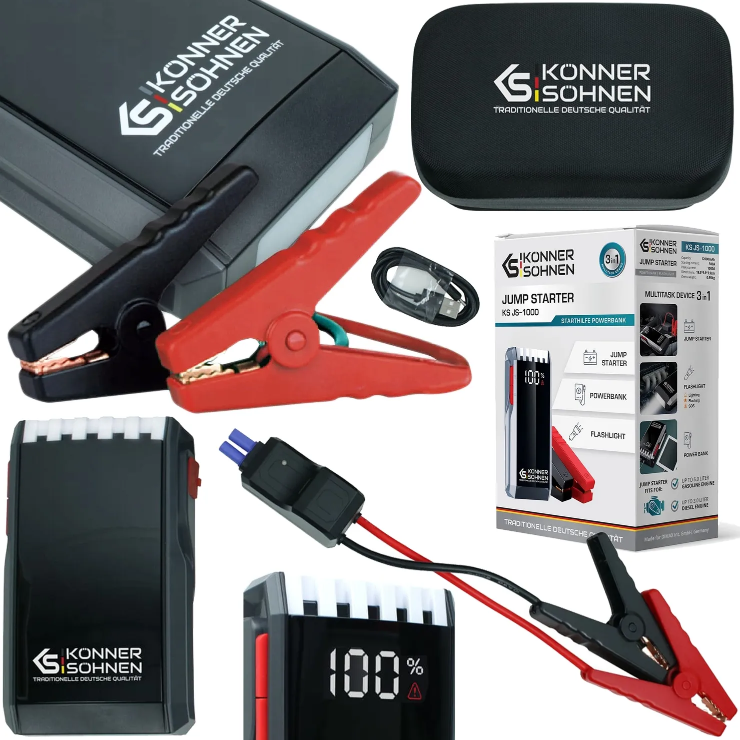 Urządzenie rozruchowe KS JS-1000 Jump Starter 12000mAh Könner & Söhnen KS