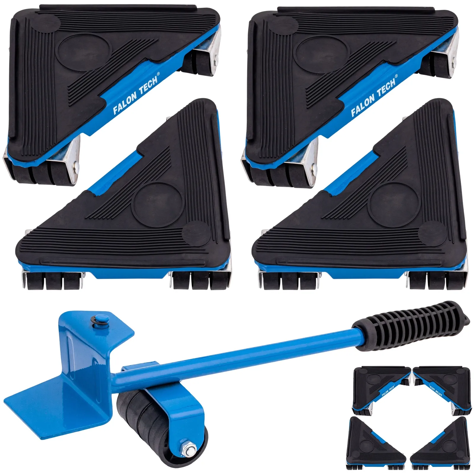 Zestaw rolki do transportu przesuwania mebli 300kg 5el FALON-TECH