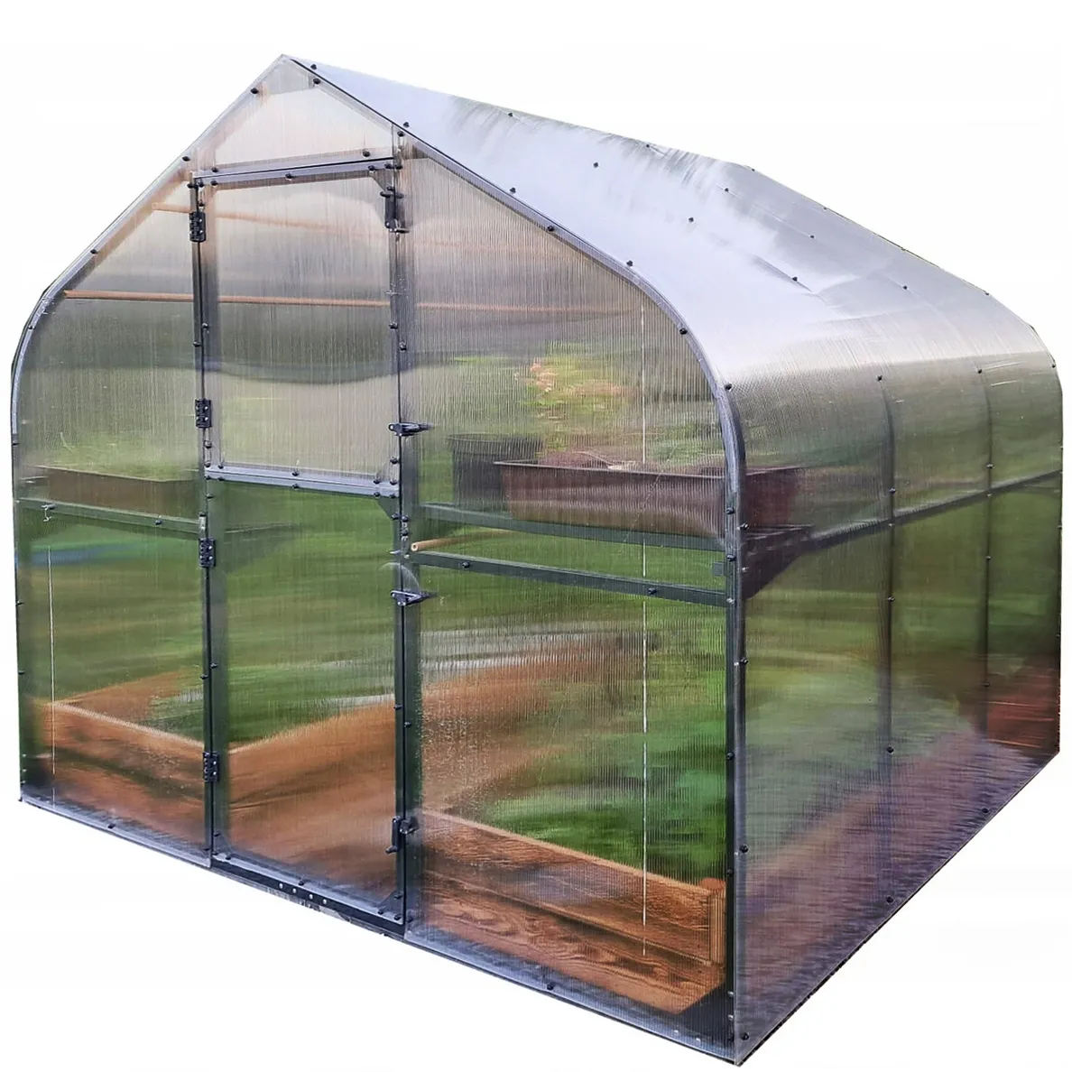 Szklarnia ogrodowa poliwęglan premium plus 250x200 5m2 kolor antracyt PTF