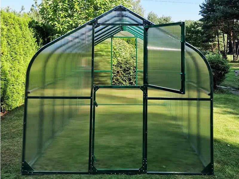 Szklarnia ogrodowa poliwęglan premium plus 250x600 15m2 kolor zielony PTF