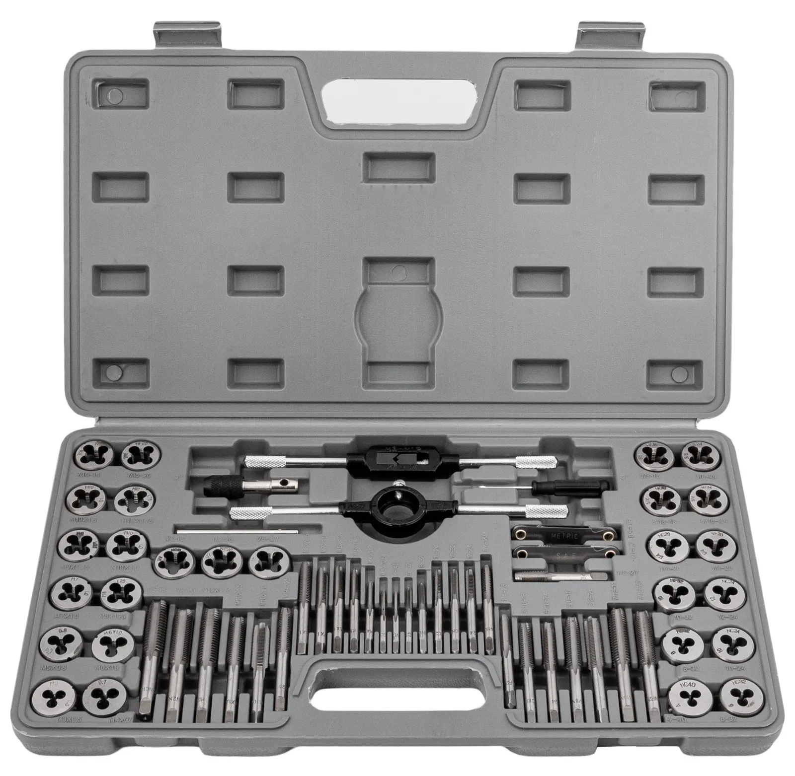 Zestaw narzynki gwintowniki kalibrowniki 60 sztuk