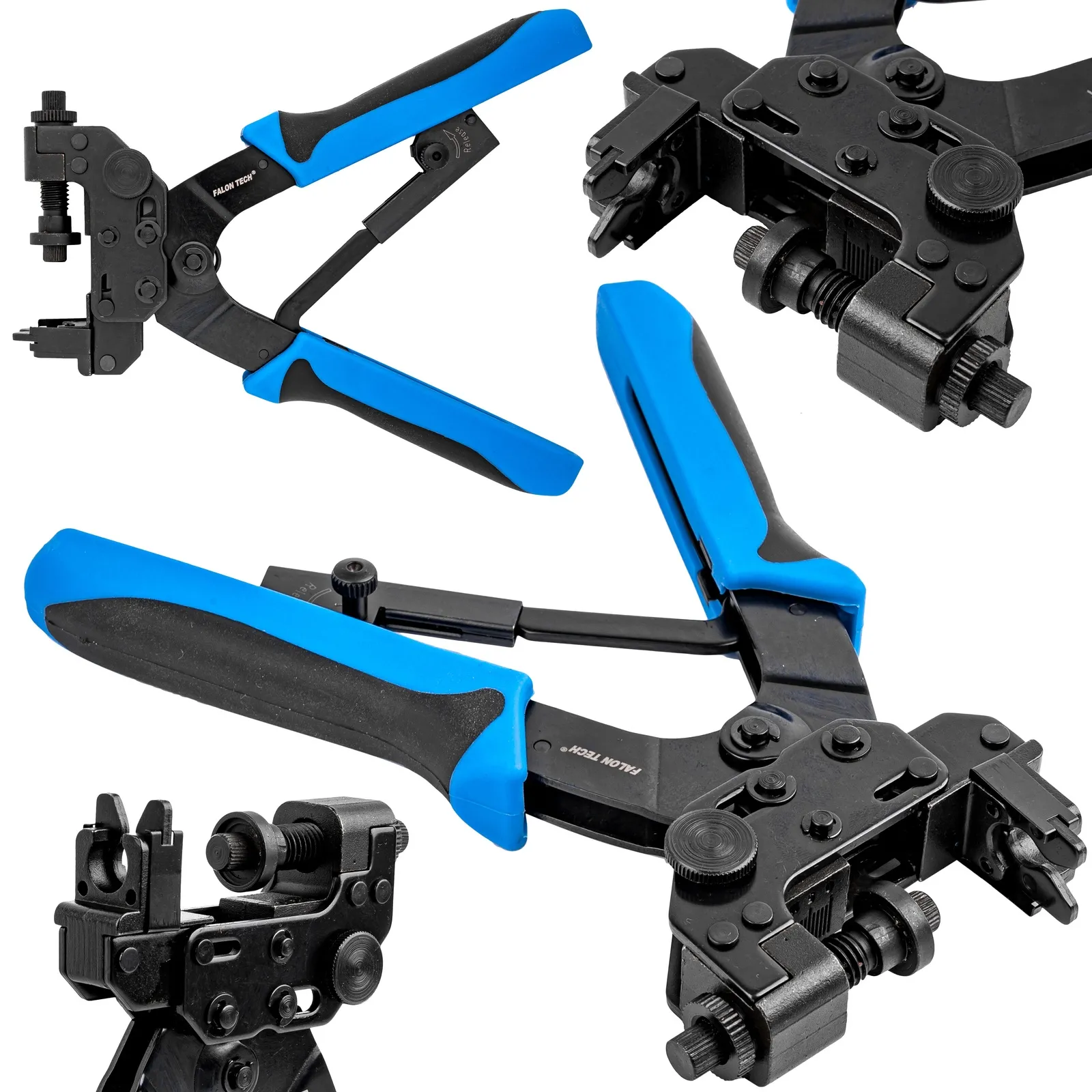 Zaciskarka do kabli złączy kompresyjnych BNC RCA F złączy prostych kątowych FALON-TECH